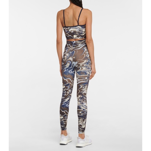 Tory Burch Sport Seamless 7/8 High-rise Leggings in Dark Roast Marble Splash - Picture 3 of 16